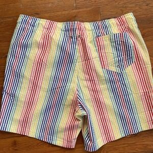 Lands' End Men's Lined 8" Seersucker Volley Swim Trunks Size XL $50 FLF114